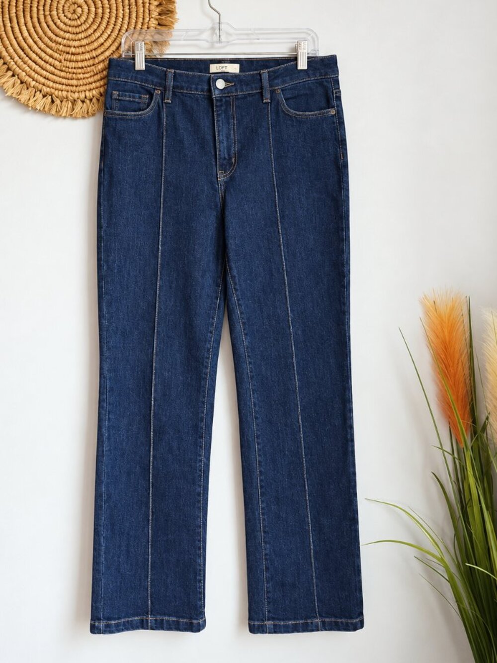 Oat New York Dark Wash High Rise Wide Leg Center Seam Jeans SZ 8 29 - Picture 2 of 8